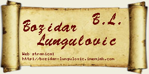 Božidar Lungulović vizit kartica